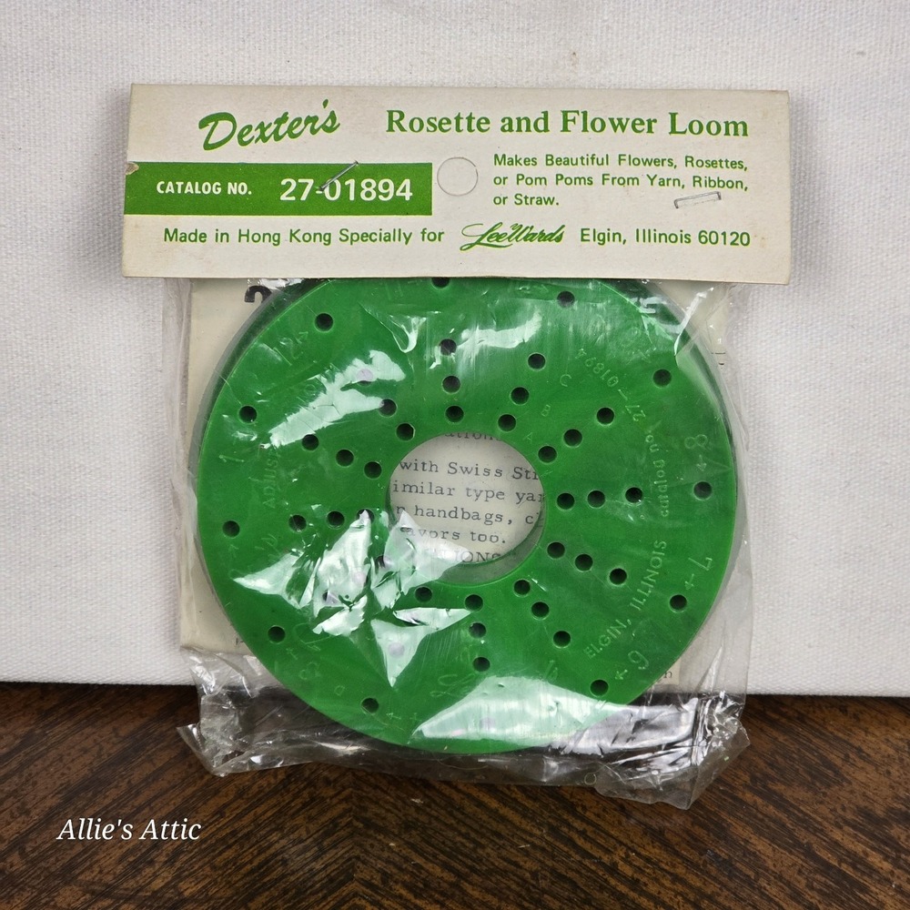 Dexter's Rosette & Flower Loom Pom Pom Maker 27-01894 Complete Vintage Craft Sew